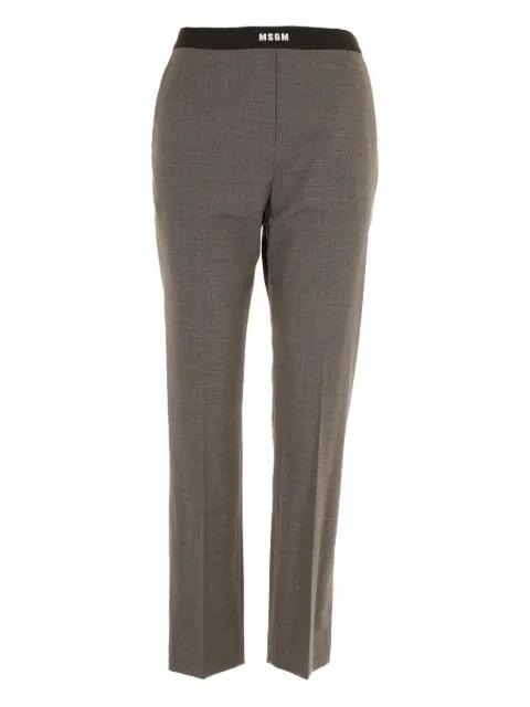 logo-waistband trousers by MSGM