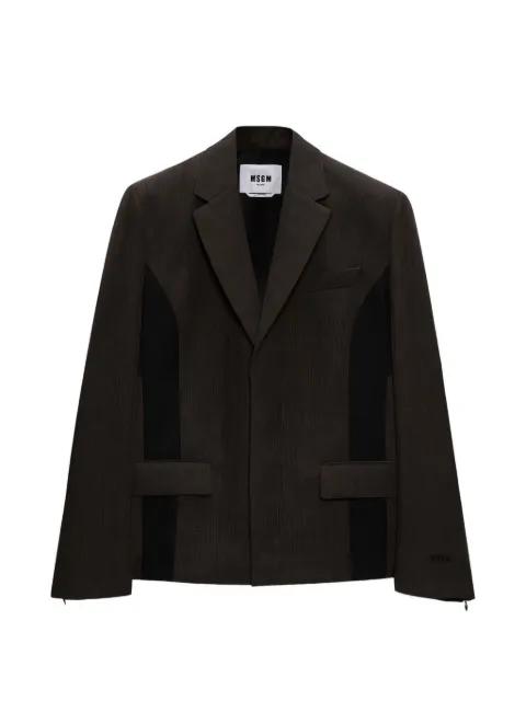 long-sleeve panelled jacket by MSGM