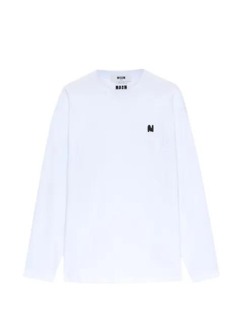 long-sleeved logo-detail T-shirt by MSGM