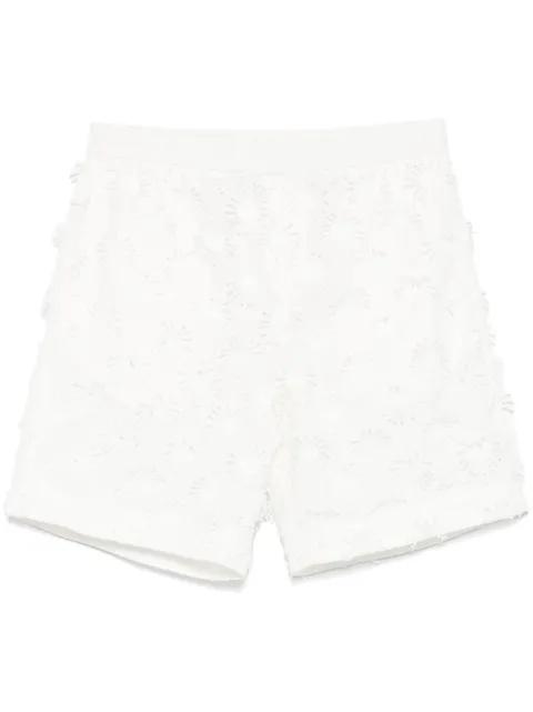 motif-embroidered shorts by MSGM