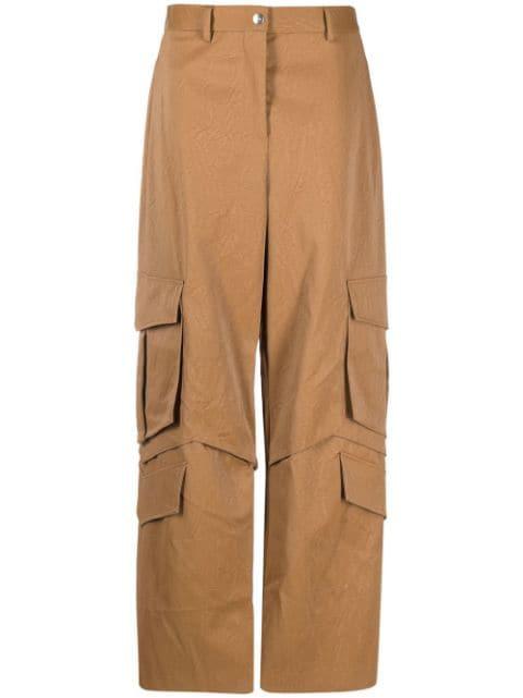 multi-pocket cargo trousers by MSGM