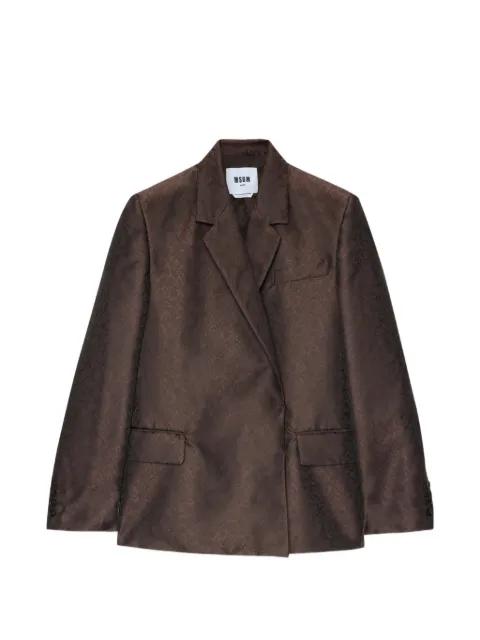 notched-lapel double-breasted blazer by MSGM