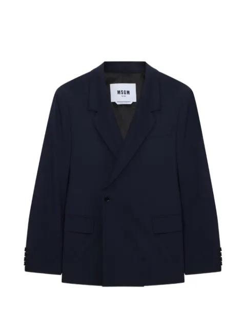 notched-lapel single-breasted blazer by MSGM
