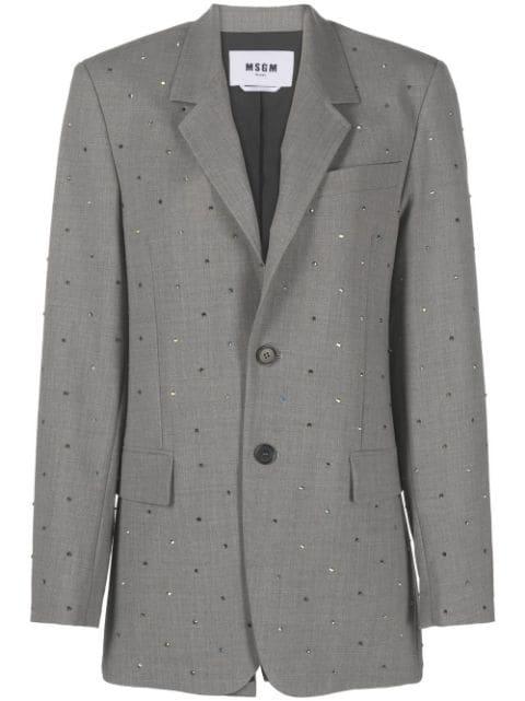 notched-lapel single-breasted blazer by MSGM
