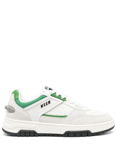panelled leather sneakers by MSGM