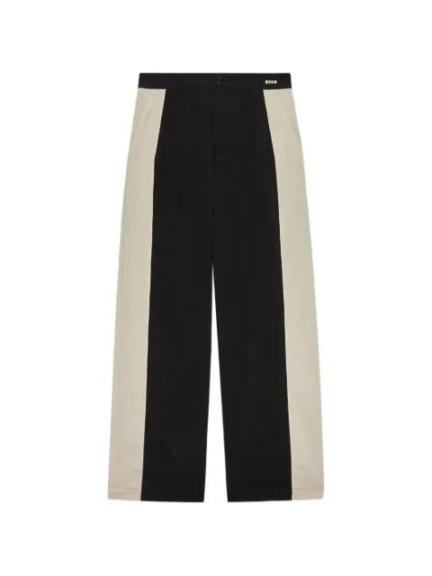 panelled straight-leg trousers by MSGM