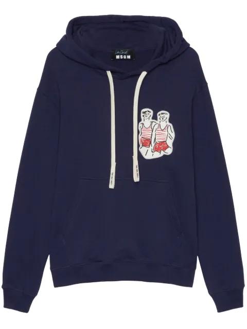 patch-detail hoodie by MSGM