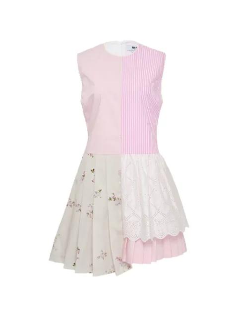 patchwork floral mini dress by MSGM
