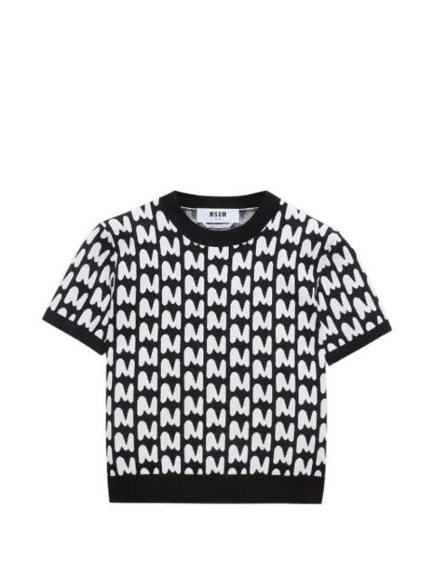 patterned short-sleeve T-shirt by MSGM