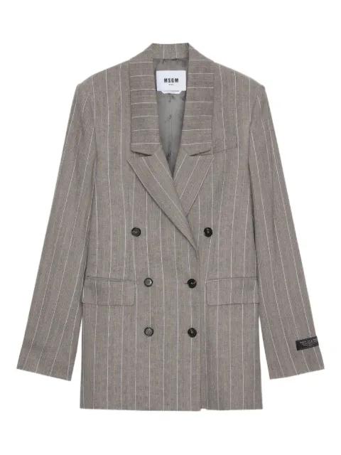 pinstripe double-breasted jacket by MSGM