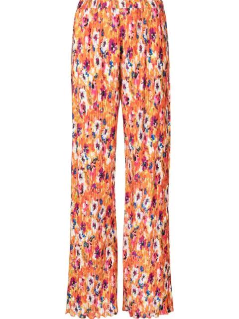 pleated floral-print trousers by MSGM