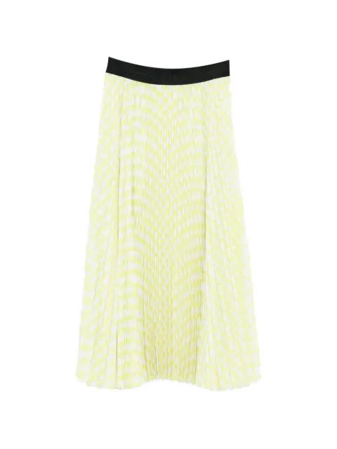 pleated patterned skirt by MSGM