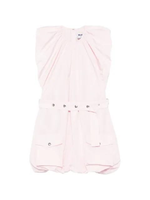 pocket belted mini dress by MSGM