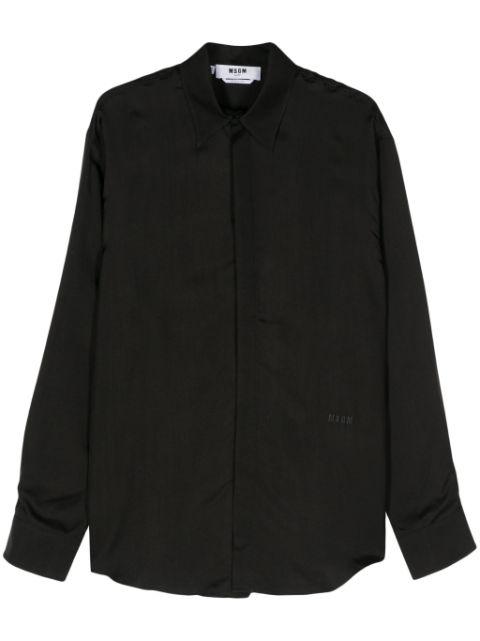 pointed-collar satin shirt by MSGM