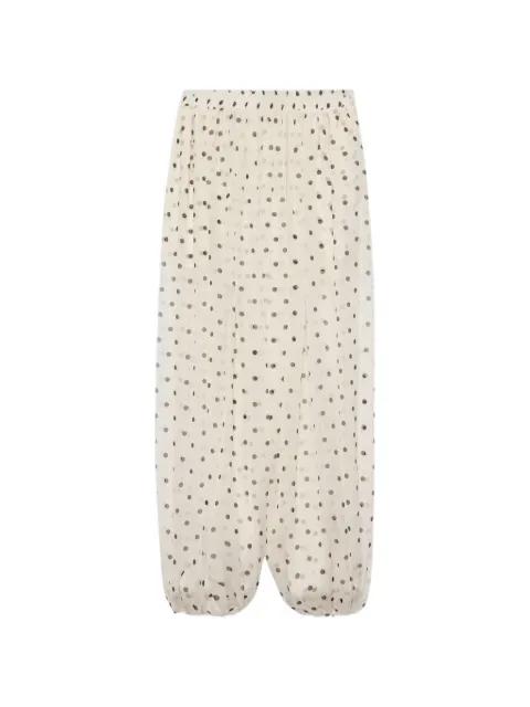 polka-dot-print trousers by MSGM