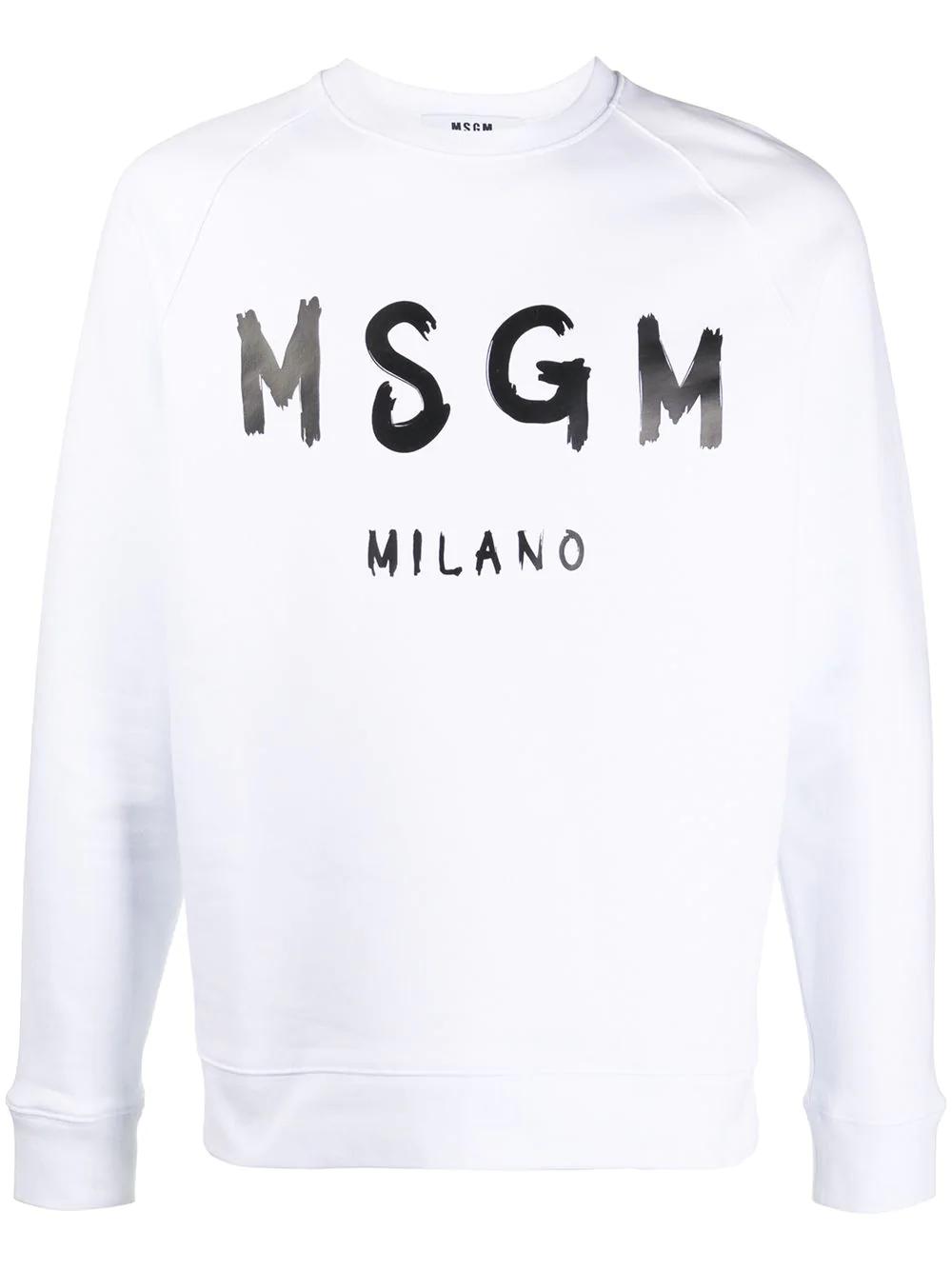 printed logo sweatshirt by MSGM