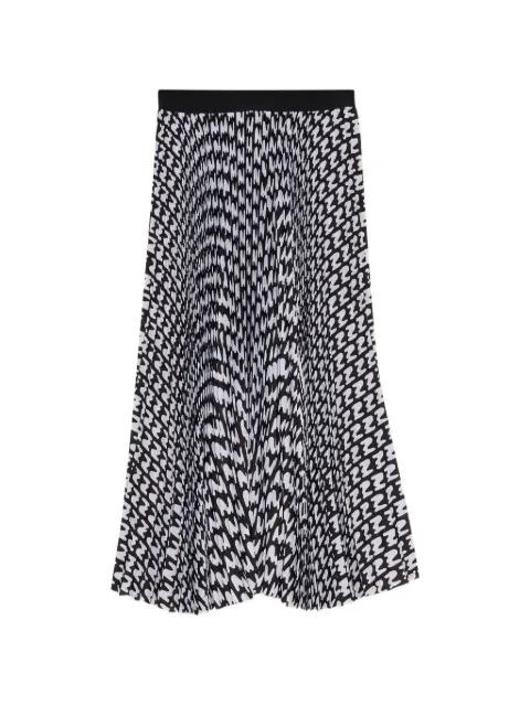 printed midi pleated skirt by MSGM