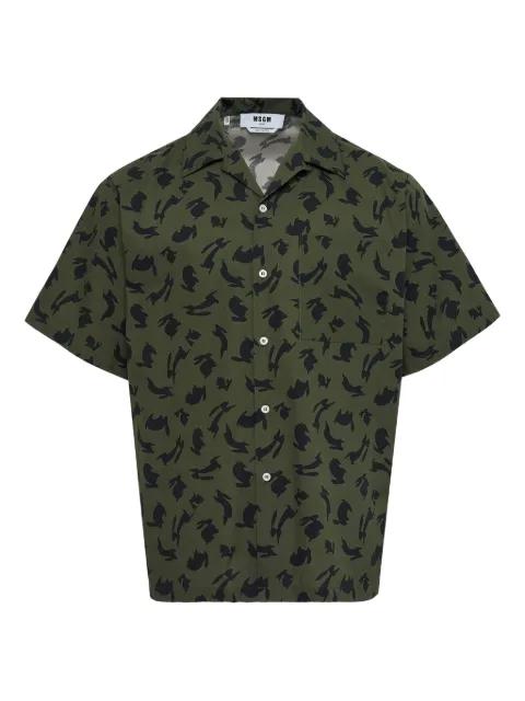 rabbit-print button-up shirt by MSGM