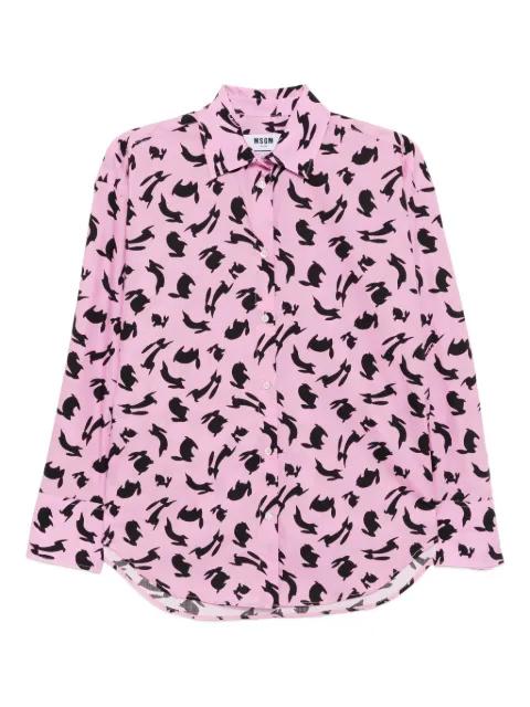 rabbit-print shirt by MSGM