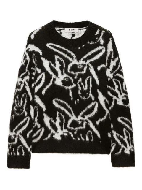 rabbit-print sweatshirt by MSGM