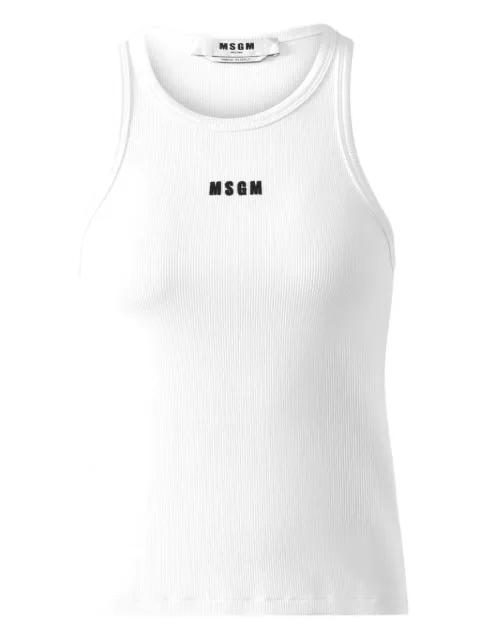 racerback ribbed top by MSGM