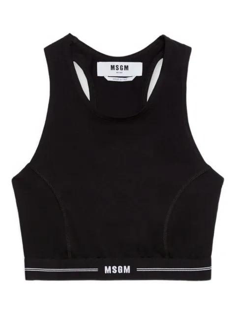 racerback striped tank top by MSGM