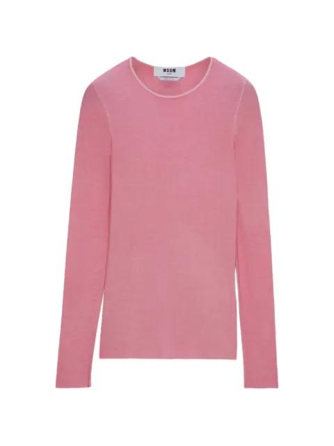 round-neck long-sleeved top by MSGM