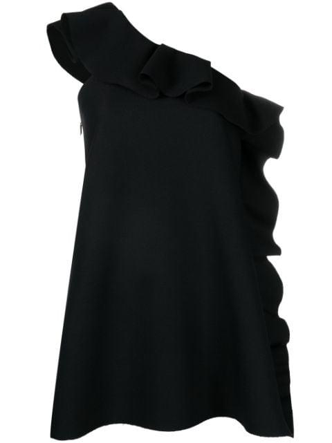 ruffle-trim asymmetric minidress by MSGM