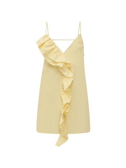 ruffled V-neck mini dress by MSGM