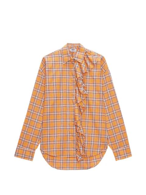 ruffled check shirt by MSGM