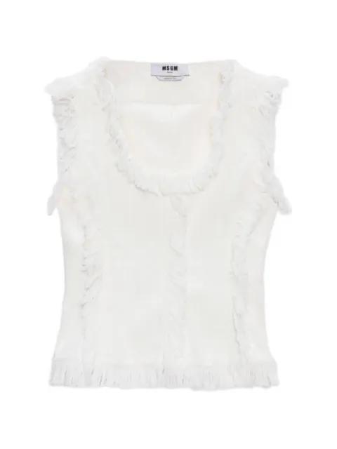 ruffled fringed blouse by MSGM