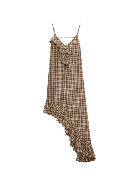 ruffled plaid dress by MSGM