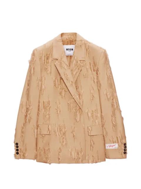 ruffled raw-cut blazer by MSGM