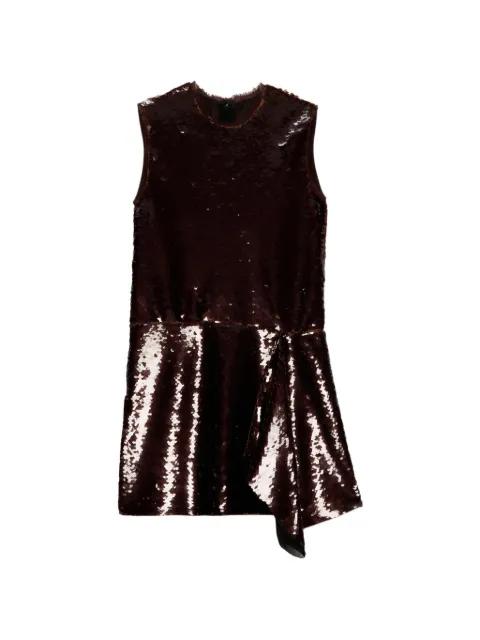 sequin asymmetrical mini dress by MSGM