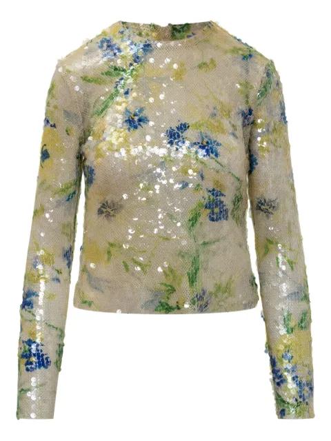 sequin-embellished blouse by MSGM