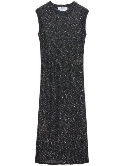 sequin-embellished midi dress by MSGM