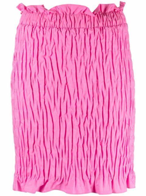 shirred-effect mini skirt by MSGM