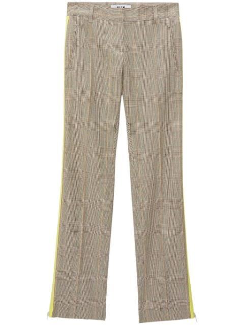 side-zip straight trousers by MSGM