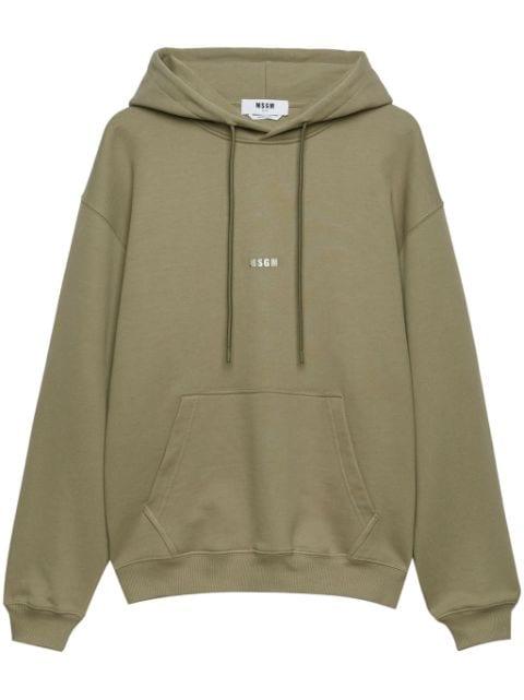 slogan-print drawstring hoodie by MSGM