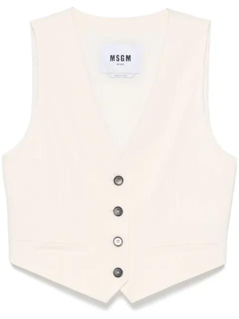 slub-texture waistcoat by MSGM