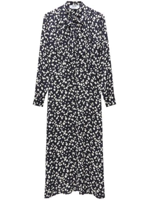 spot-print maxi dress by MSGM