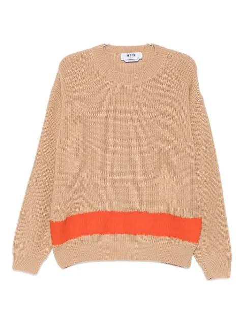 stripe-detail jumper by MSGM