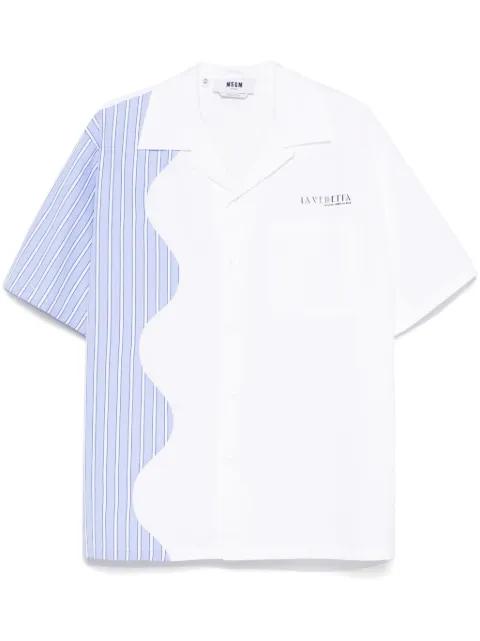 stripe-detail shirt by MSGM