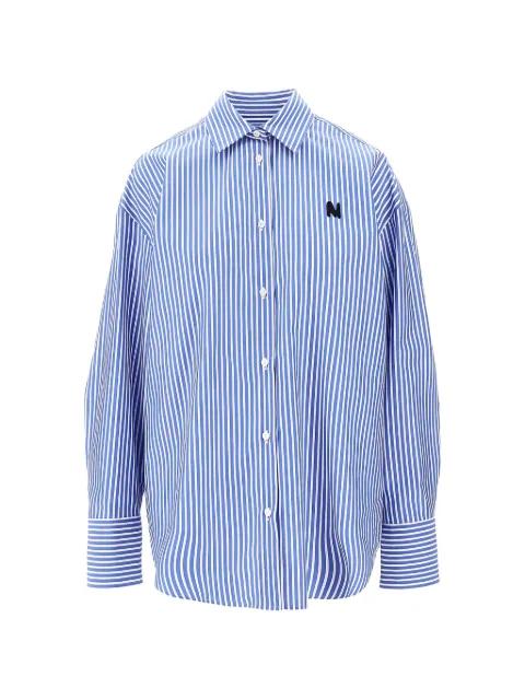 striped logo shirt by MSGM