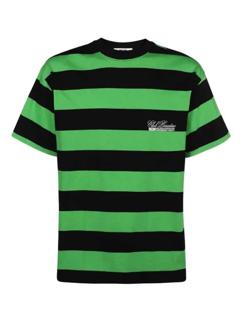striped-pattern cotton T-shirt by MSGM