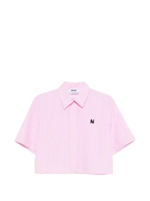 striped-pattern cropped shirt by MSGM