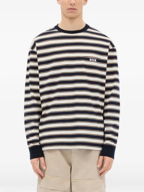 striped pocket T-shirt by MSGM