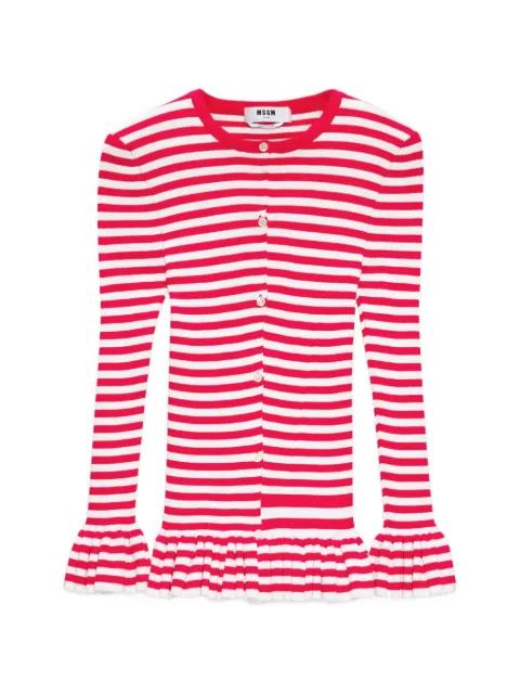 striped ruffled knitwear by MSGM