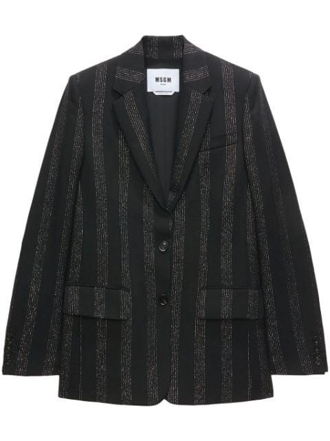 striped single-breasted blazer by MSGM