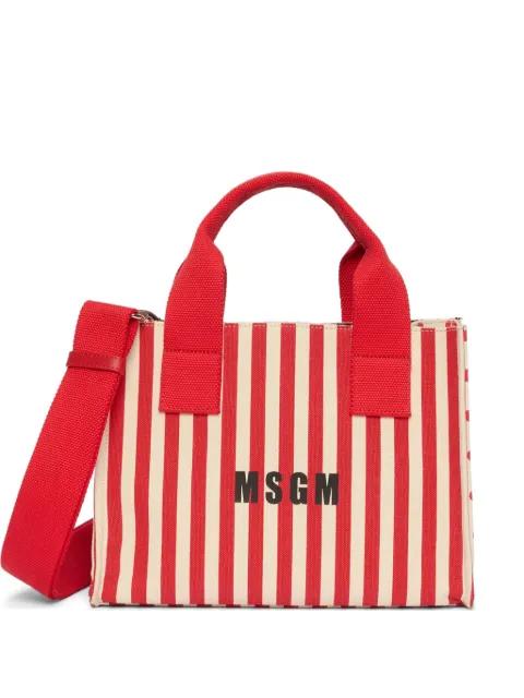 striped tote bag by MSGM